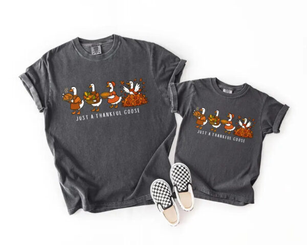 Minimalist Silly Goose Thanksgiving Comfort Colors Tee Aesthetic Fall Graphic Shirt.jpg