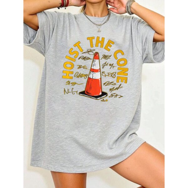 Pittsburgh Baseball Hoist The Cone Signatures T Shirt Fan Favorite Black and Gold Graphic Tee Premium 100 Cotton Steel City Top Made in USA.jpg