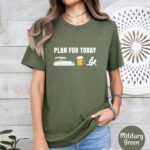 Pontoon Boat Plan T Shirt Funny Beer Boating Graphic Tee for Men Casual Summer Lake Shirt.jpg