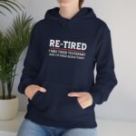 RE TIRED Funny Hoodie Humorous Lazy Quote Hoodie Sarcastic Retirement Gift Unisex Cozy Pullover.jpg