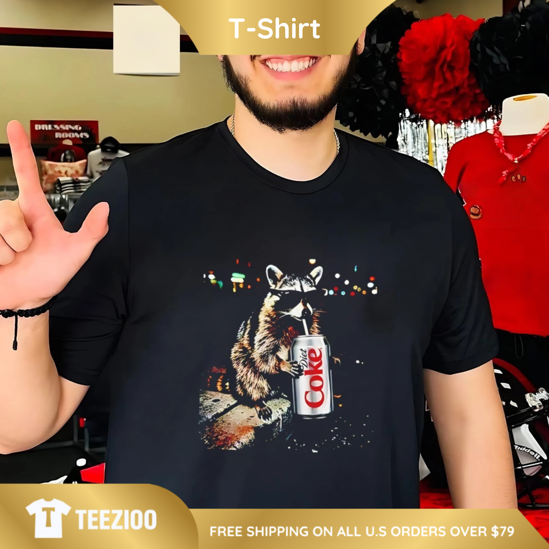 Raccoon Soda Lover Shirt Diet Coke Trash Panda Graphic Tee.png Raccoon Soda Lover Shirt Diet Coke Trash Panda Graphic Tee.png