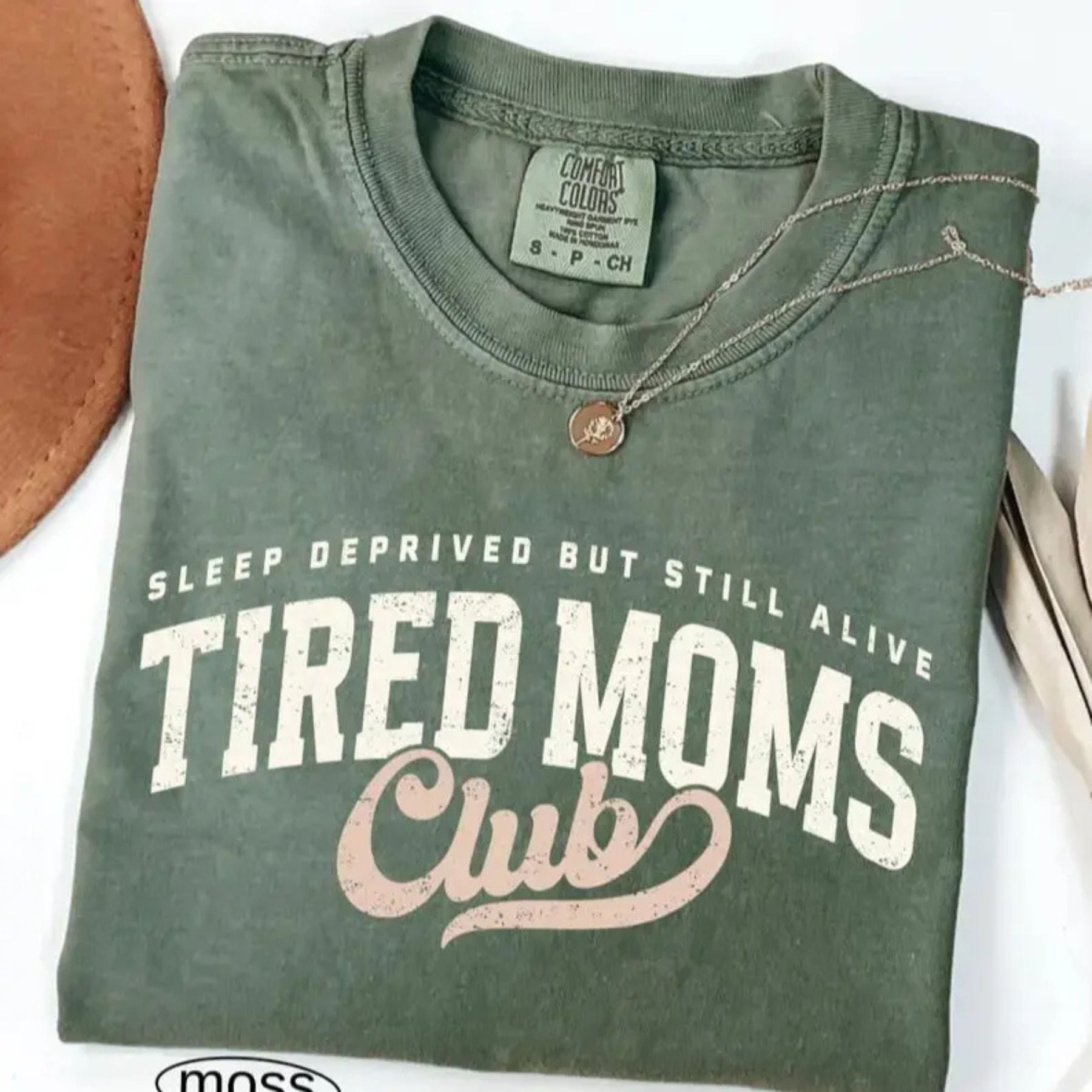 Tired Moms Club T Shirt Funny Mom Life Graphic Tee Trendy Motherhood Shirt First Time Mom Gift.jpg