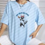 USA Feral Raccoon T Shirt Funny Patriotic Red White Blue Graphic Tee Unisex Cotton Shirt.jpg