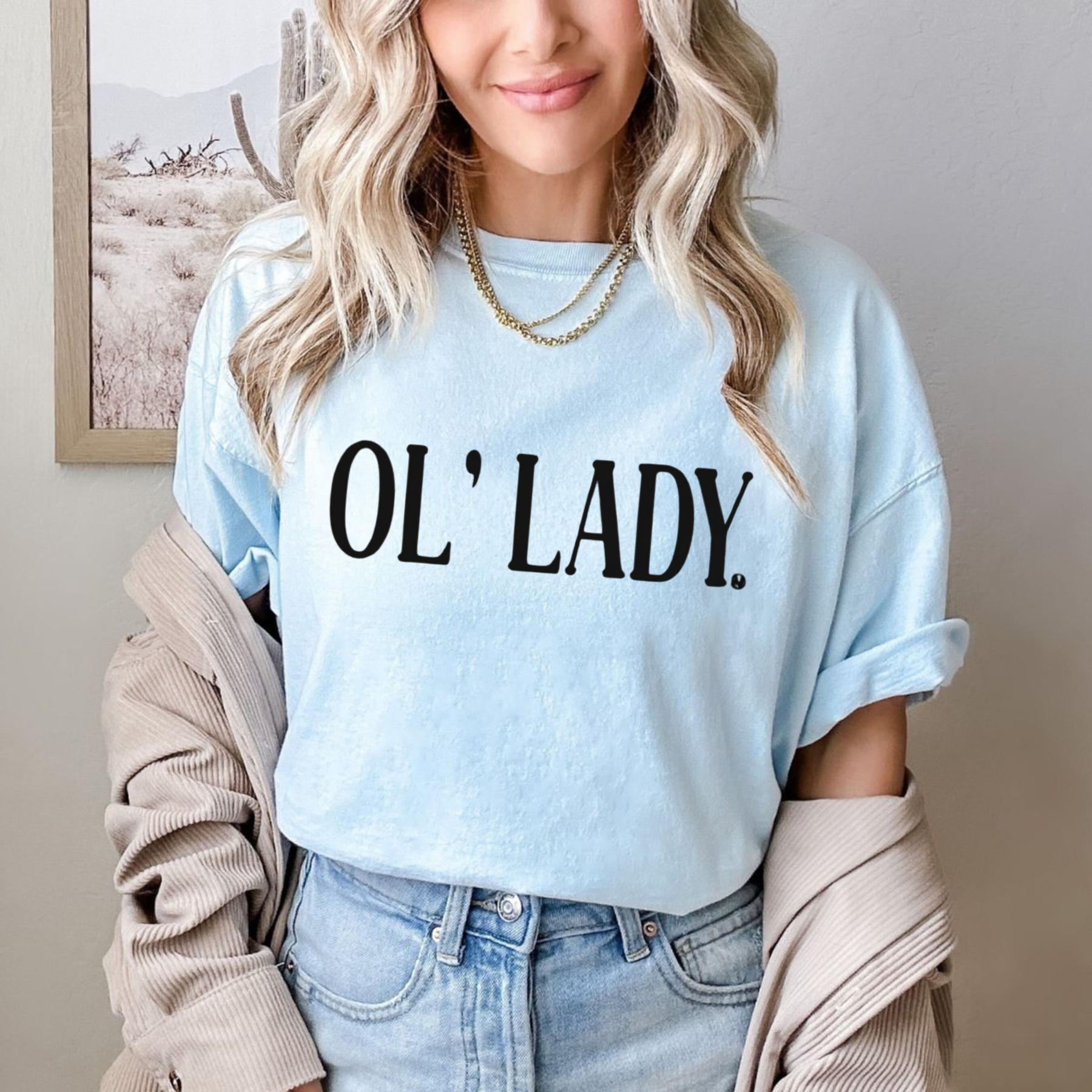 Vintage Ol Lady Distressed Biker Tee.png
